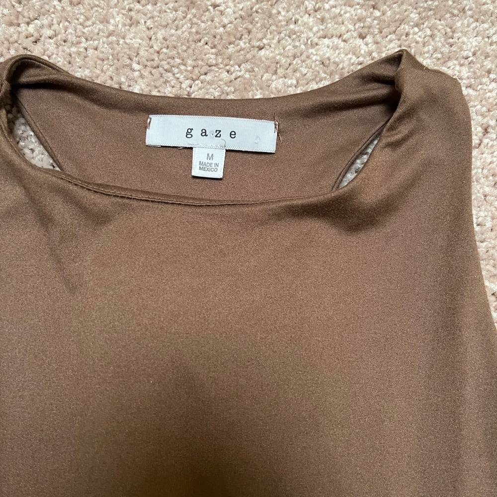 Brown Razor Back Bodysuit - Picture 3 of 3